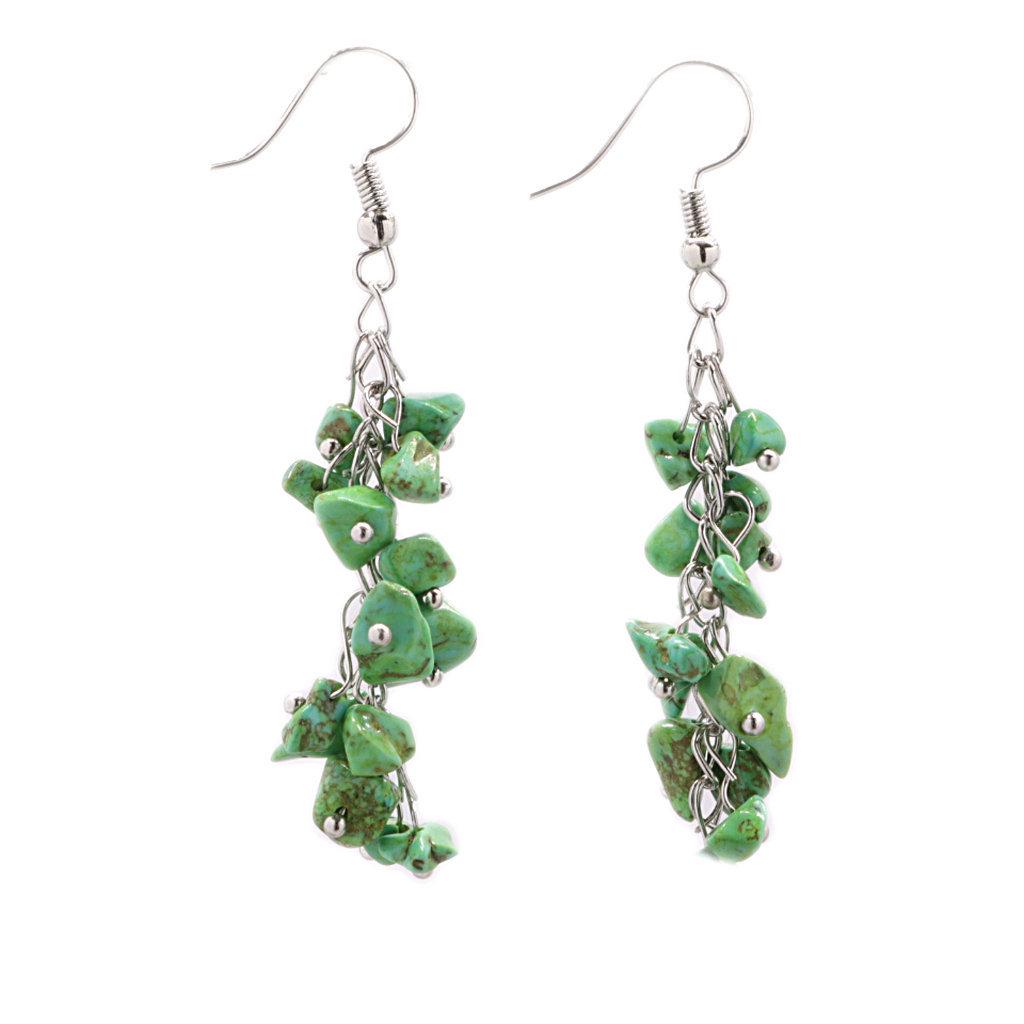 Handmade Crystal Irregular Chip Dangle Earrings with Alloy Hooks for Women – Multiple Styles