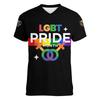 Mode Pride T-Shirt Liebe ist Liebe Regenbogen V-Ausschnitt T-Shirt Straßenfest Kurzarm Oversized T-Shirts