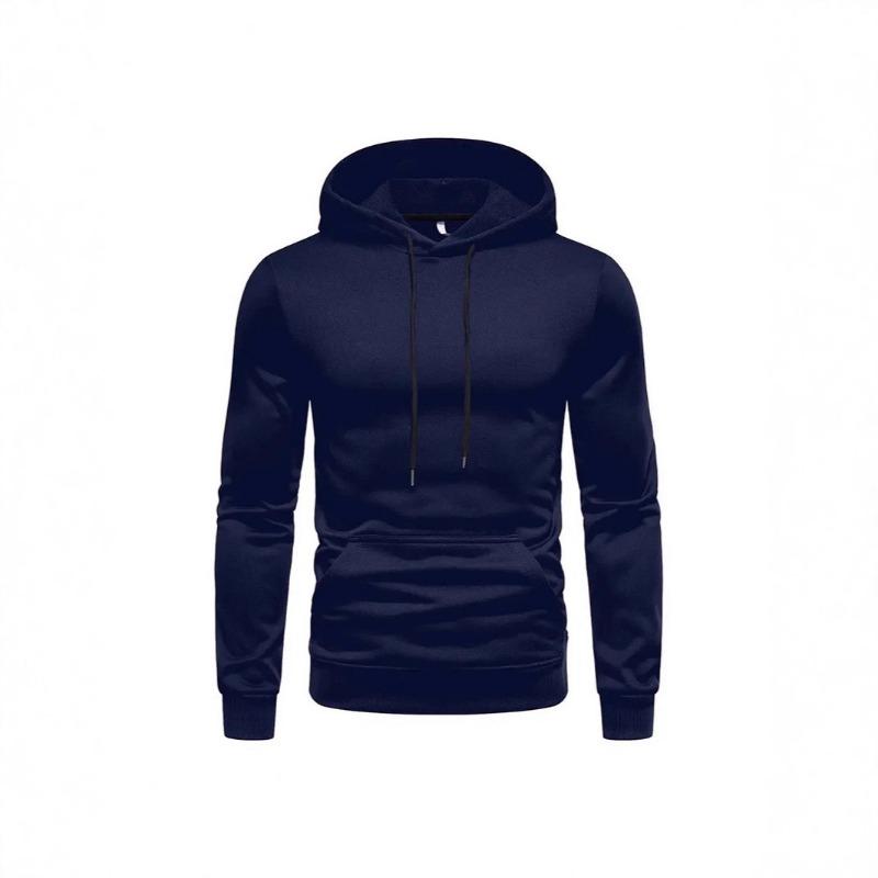 Men's Black Grey White Color Block Hoodie Kangaroo Pocket Pullover