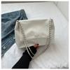 Faux Leather Crossbody Bag for Women Minimalist Chain Shoulder Handbag