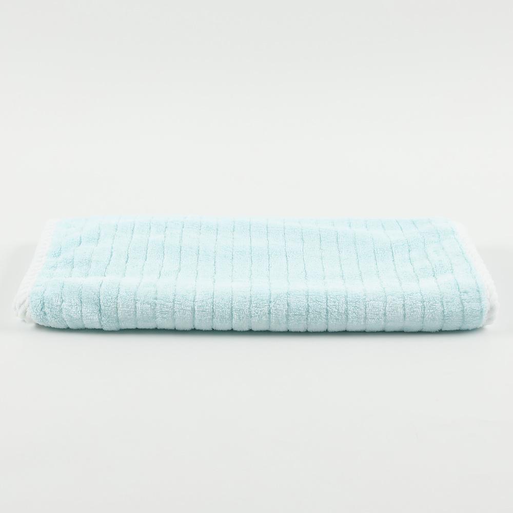Coral fleece bath towel antibacterial striped face towel soft not easy to lose hair absorbent household large bath towel towel