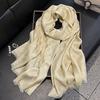 Summer Silk Scarf Female Imitation Silk Printing Long Scarf Thin Shawl With Decorative Leopard Print Tencel Cotton Beach Towel