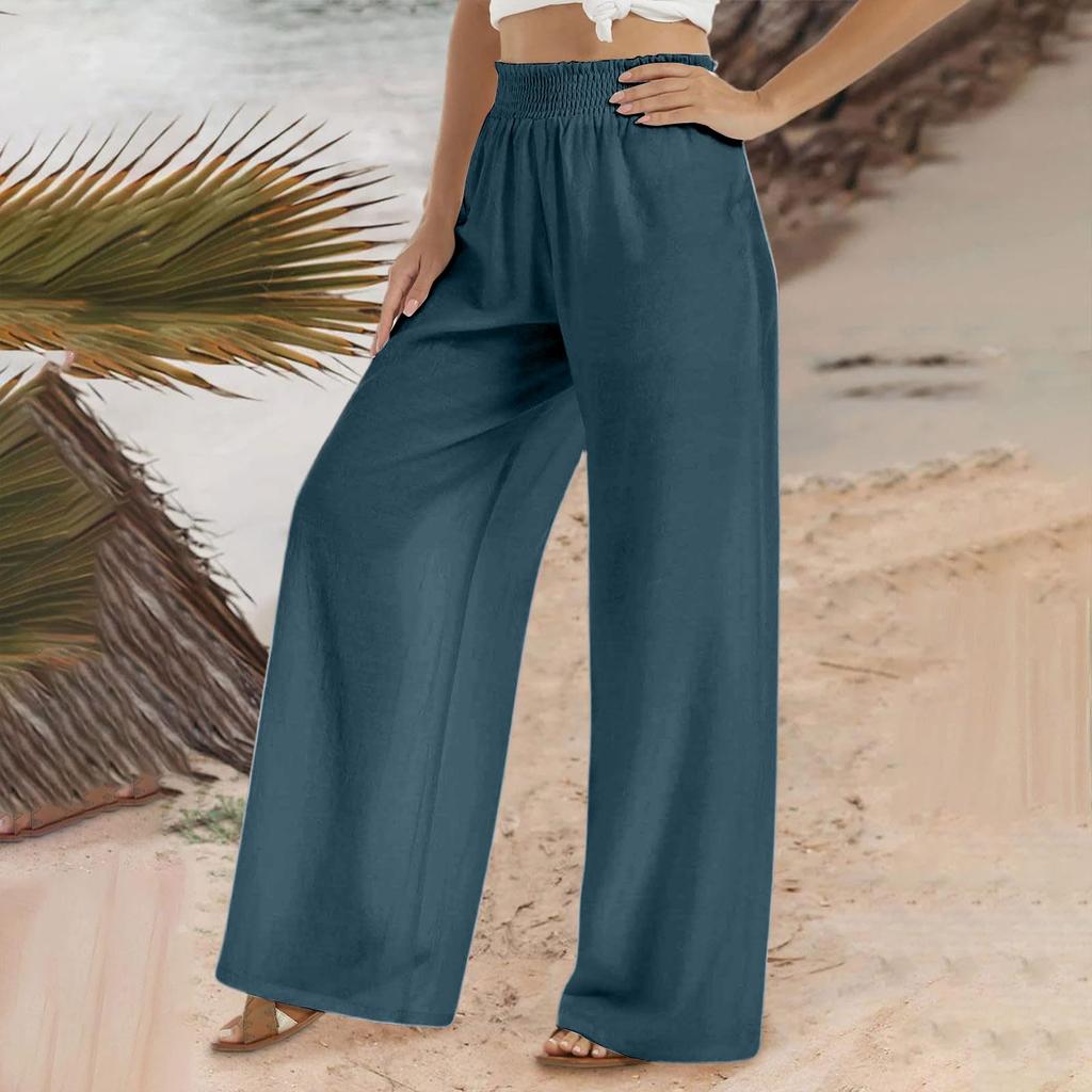 Women's Fashion Plus Size Women's Elastic Waist Casual Pants Sweatpants