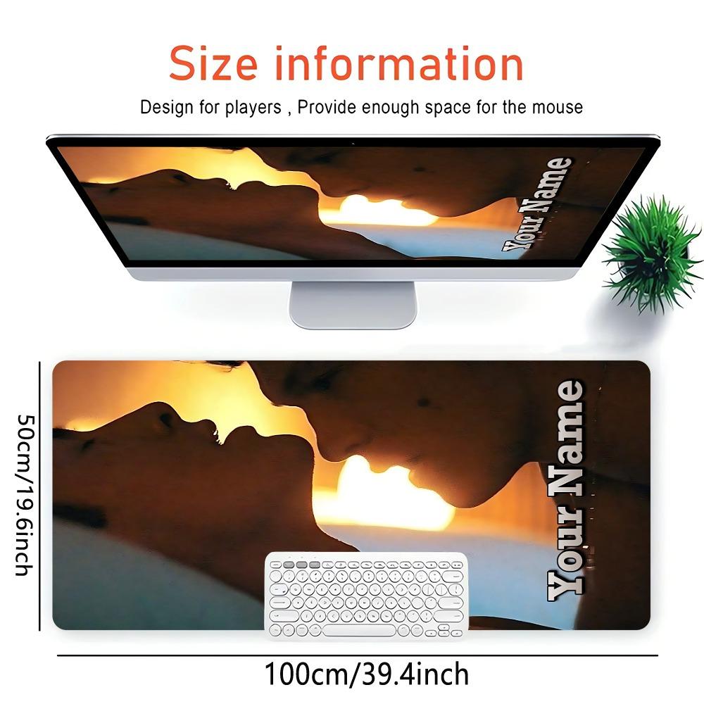 Custom Sunset Romance Large Gaming Mouse Pad Nonslip Rubber Base Waterproof Desk Mat For Office Pc Laptop