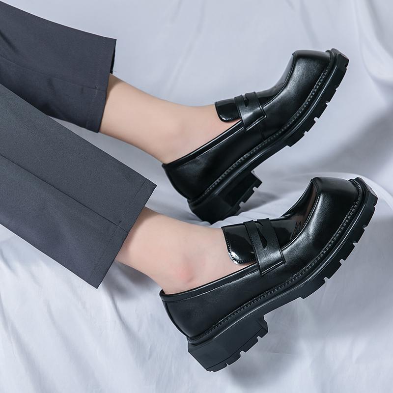 Men'S Formal Shoes Fashionable Square Toe Loafers
