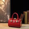 2023 Autumn High-End Retro Patent Leather Women's Handbag - Wedding & Festive Bright Red.