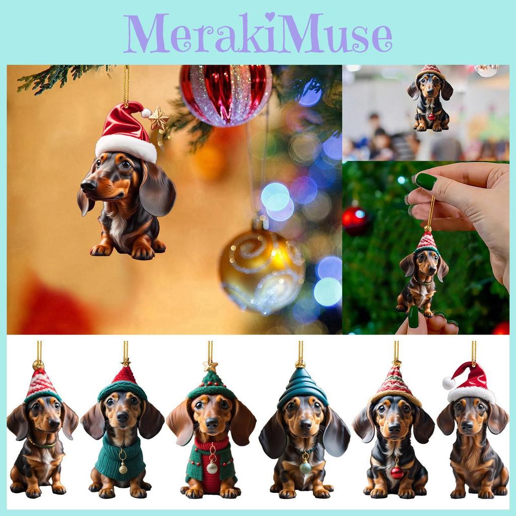 Festlig Akryl Tax Hängprydnad för Bil Nyckfull Inredningsdekoration Till Jul