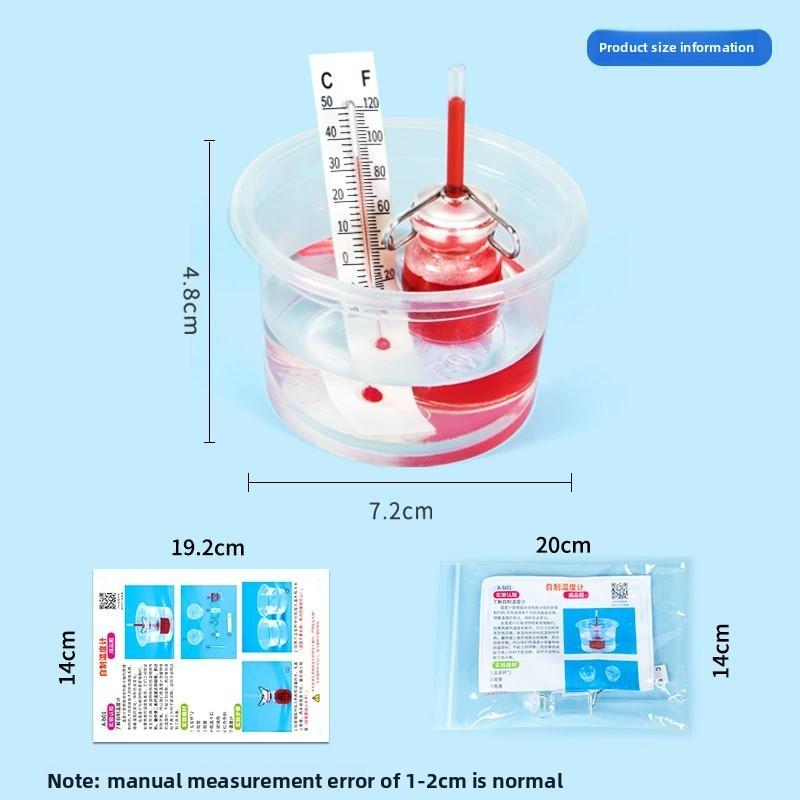 Science Experiment Diy Thermometer Kit With Fun Materials For Kids Educational Activity