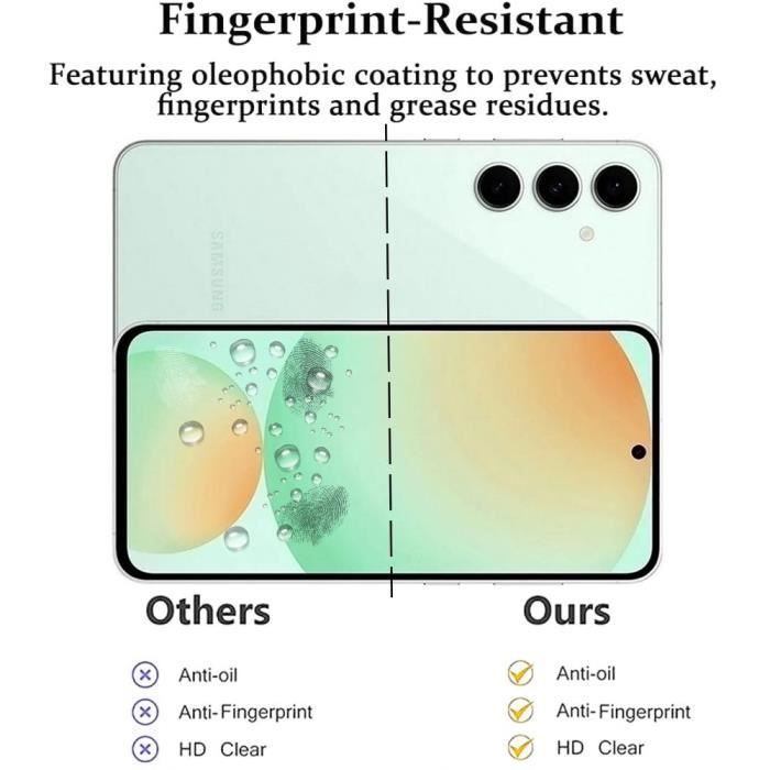 Film de protection en verre trempé - Samsung - Galaxy S24 FE - Lot de 4 - Résistance 9H - Transparent