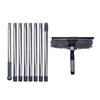 Manual Window Squeegee Cleaning Kit with Extension Pole Long Pole Stainless Steel Chenille Cloth Glass Wiper Scrubber