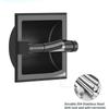 Black Metal Wall Mounted Recessed Toilet Paper Holder Bathroom Oil Surface Bronze Strap Mounting Toilet Paper Bracket