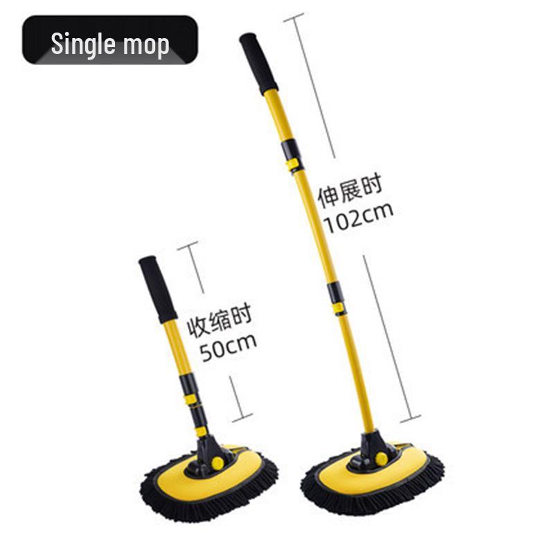 Retractable Car Wash Brush with Curved Rod - Soft Bristles for Scratch-Free Cleaning