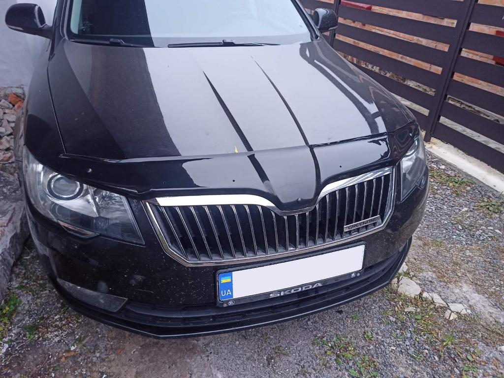 

Дефлектор капота 2013-2015 (EuroCap) для Skoda Superb