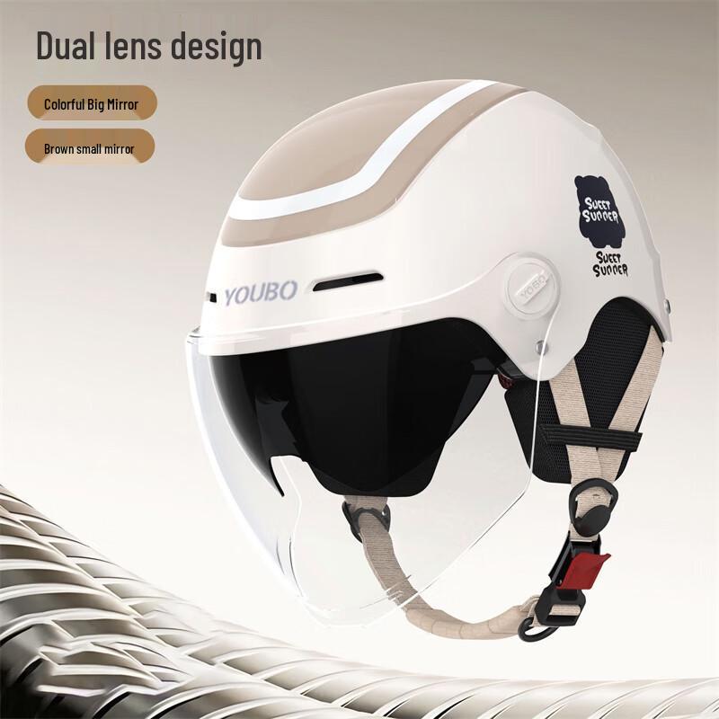 Miling Summer Sun Protection Dual-Visor Motorcycle Helmet One Size