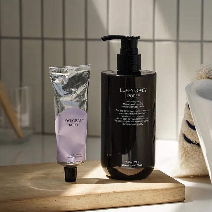 

[Luvy Derby] Веганский сертифицированный гель для мытья рук с ароматом розы + набор парфюмированного крема для рук Rose (Musk)