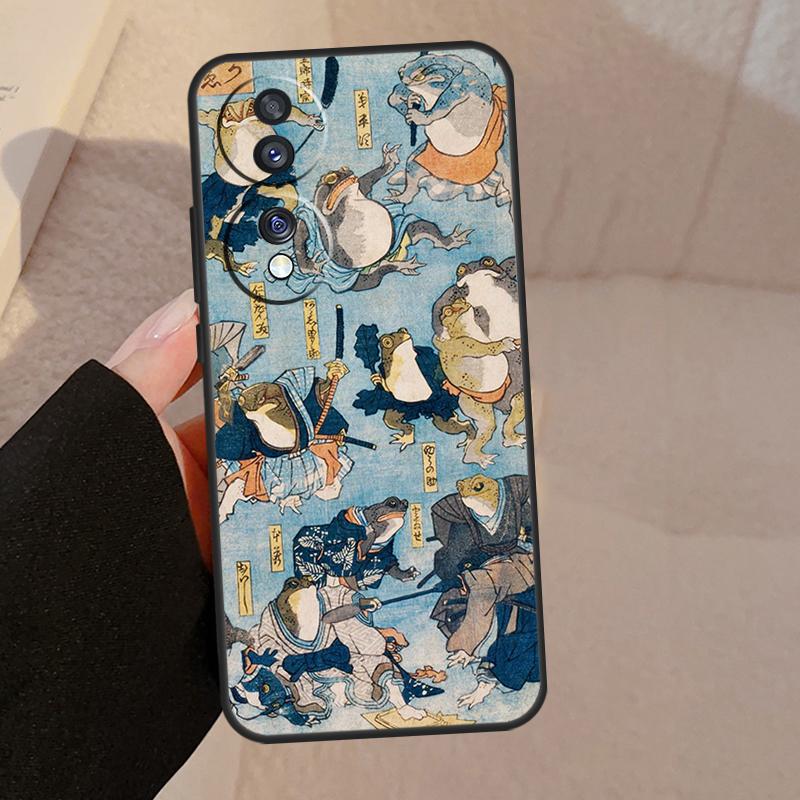 Vintage Retro Frog Mushrooms Case For Honor X9b X9a X8a X7a X6a X6 X7 X8 X9 8X 9X Honor Magic 5 Pro 50 70 90 Lite Cover
