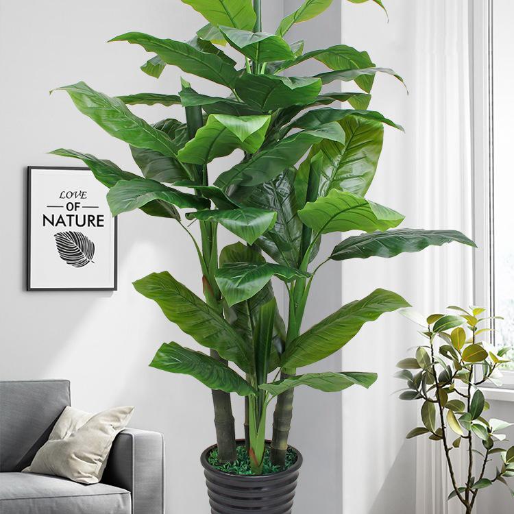 Large Artificial Green Plants - Floor-Standing Bionic Trees and Flowers for Indoor Decoration