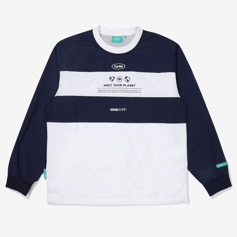 Colorblock Lightweight Woven Sweatshirt  Blue BL/095/095