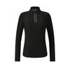 Golf Series Simple Trendy Fashion Versatile Casual Sports Training Comfortable Knitted Long Sleeve Polo Shirt Women Tops Deep-Black A11W545212FBK