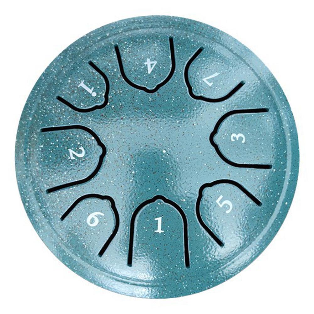 

4,5-дюймовый 8-нотный стальной язычковый барабан с музыкальной книгой барабанная палочка ручной барабан барабан дождя инструмент для йоги медитации уникальный подарок зелёный