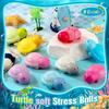 12 Pcs Turtle Stress Balls Inspirational Stress Balls Soft Toys Turtle Squeeze Funny Stress Reliever Squeezable Foam Gifts Balls