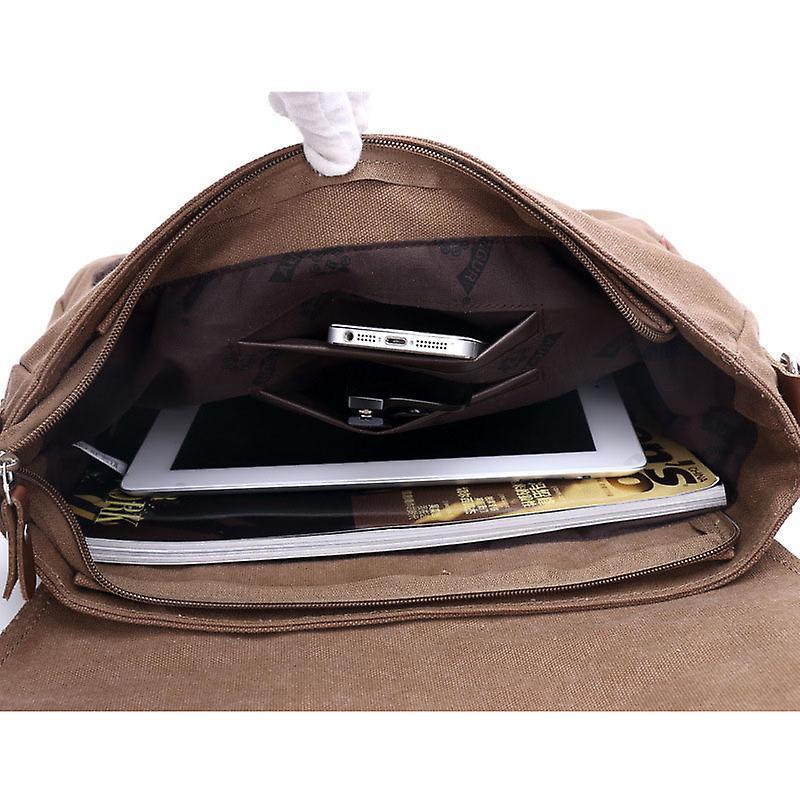 Unisexová taška messenger ležérní plátěná taška přes rameno taška na notebook 13 palců