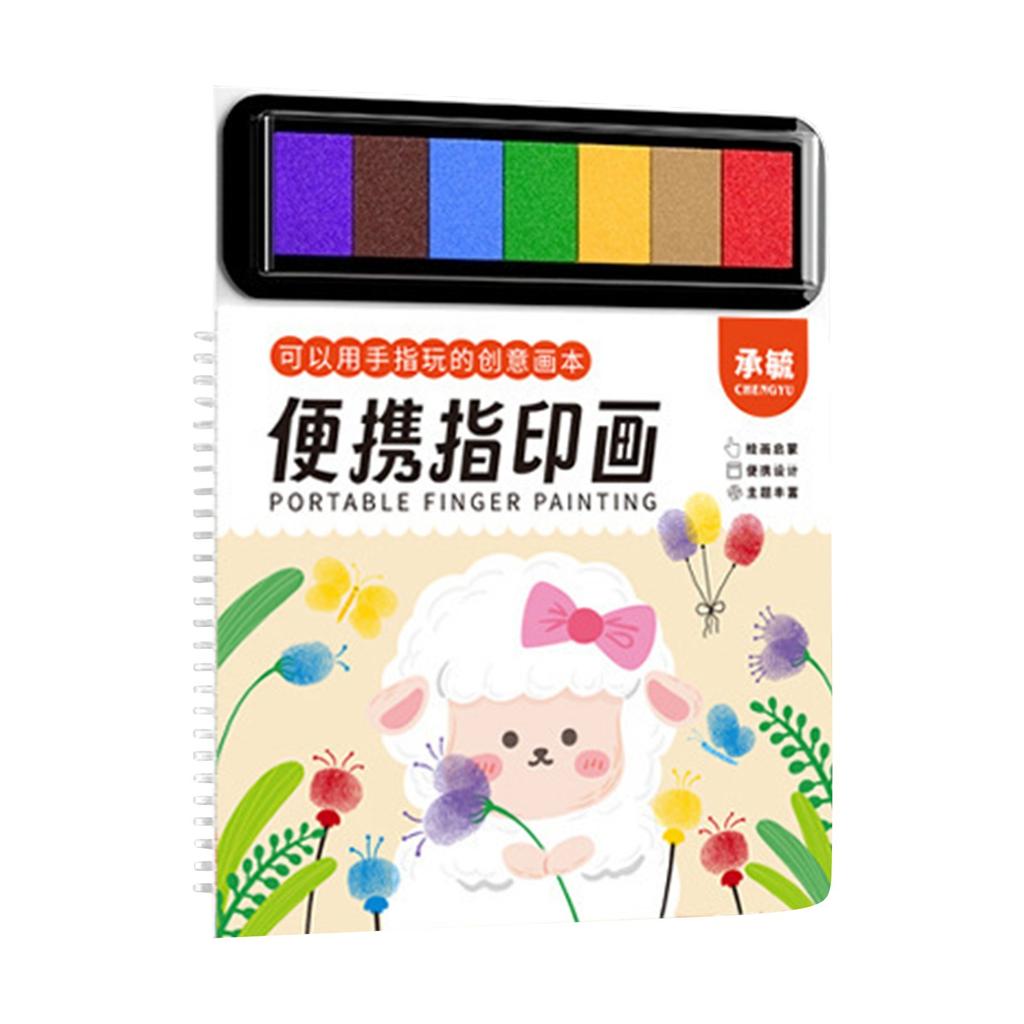 Children's Educational And Interesting Finger Painting Book For Kindergarten Primary School Students Hand-painted Fingerprint Painting 1ml