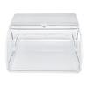 Transparent Roll Up Lid Box Flip Top Tea Cup Storage Box Bottle Organizer for Dining Table Kitchen