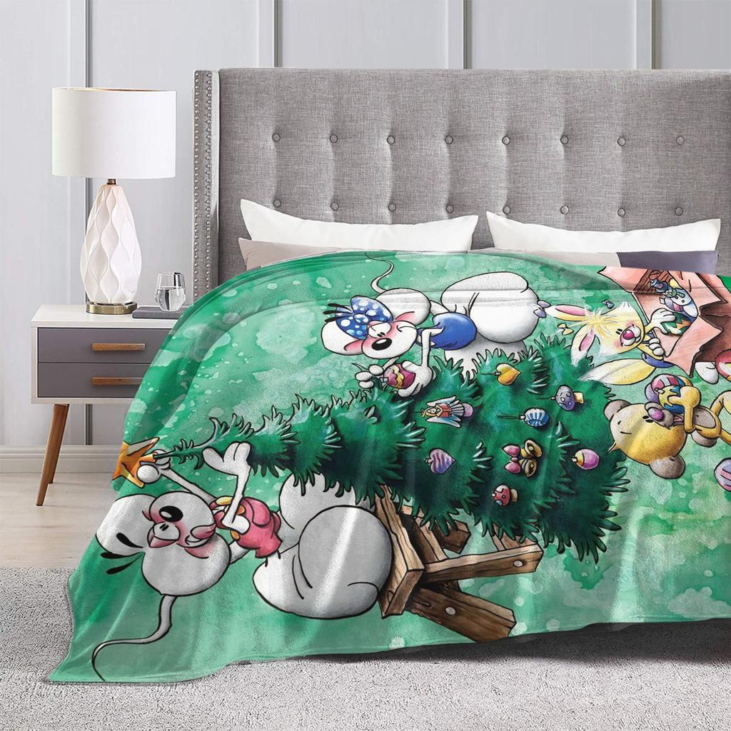 D-Diddles Blankets Flannel Diddl Catoon Soft Throw Blankets for Bedding Couch Bedroom Quilt