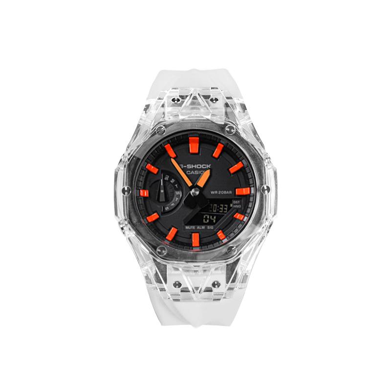 Casio Unisex Liquid Crystal,Analog Dual Display Series 48.5mm Black Watch GA-2100-1A1(Watch8--)