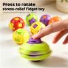Tragbarer Press-to-Rotate Fidget Spinner Spielzeug Mini Handkreisel Sensorische Stressbewältigung Schreibtisch Fidget Spielzeug Angstlinderung Gadget
