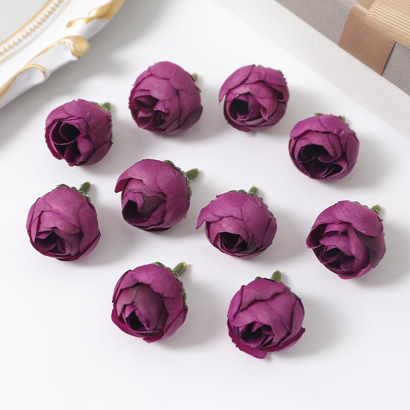 10/20Pcs Rose Artificial Flowers Heads 3CM Fake Flowers for Home Decor Wedding Marriage Decoration DIY Craft Garland Accessories