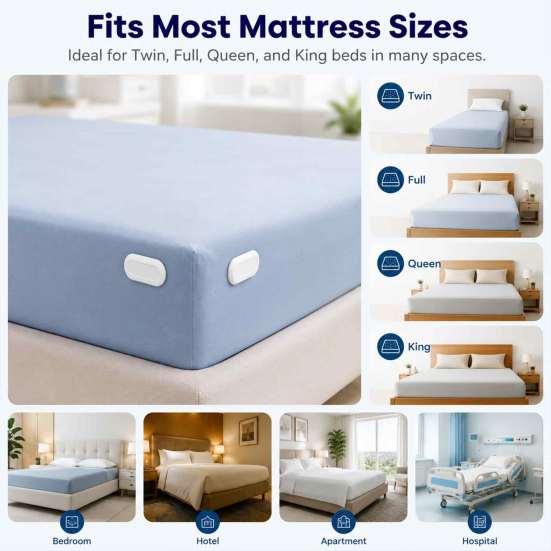 Sheet Suspender for King Queen Bed Corners Holder, Adjustable Non Slip Keep Firm Tight In Place Easy Install Mattress Gripper Clamps, Heavy