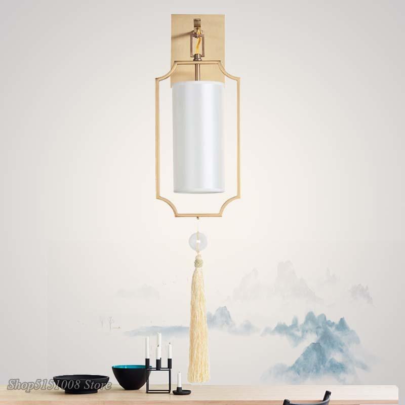 Lămpi de perete led moderne lămpi de perete culoare cupru chinezesc lămpi de perete minimaliste de designer cameră model living hotel aplice clasice