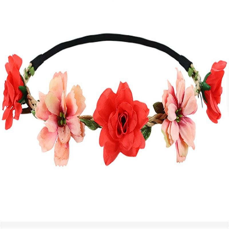 Fashion Women Floral Garlands Headband Crown Girl Headdress Girls Hair Bands Bride Wedding Hair Accessories Headbands Flower