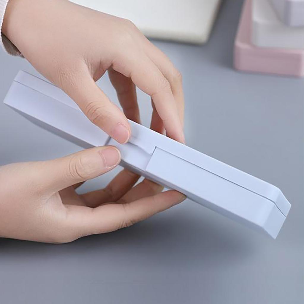 Plastic Pencil Case Snap Closure Lightweight Portable Simple Design Pen Box for Students Stationery