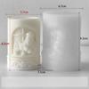 Relief Column Candle Mold Flexible Christmas Plaster Mold Santa Claus Candle Mold Heat-Resistant For Home Decor Christmas Gift