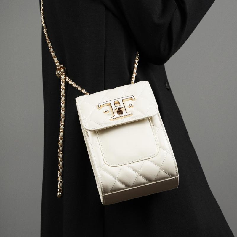 Herbst Erste Schicht Leder Handy Tasche Damen Diagonale Lederkette Damen Tasche Fortgeschrittener Sinn Mini Umhängetasche