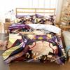 Anime Girl Genshin Impact Beelzebul Bedding Set Printed With Pillowcase Bed Duvet Cover Soft Single Double Queen Super King Size