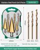 Green Forest Sawtooth Pagoda Drill Bit Set for Wood & Metal