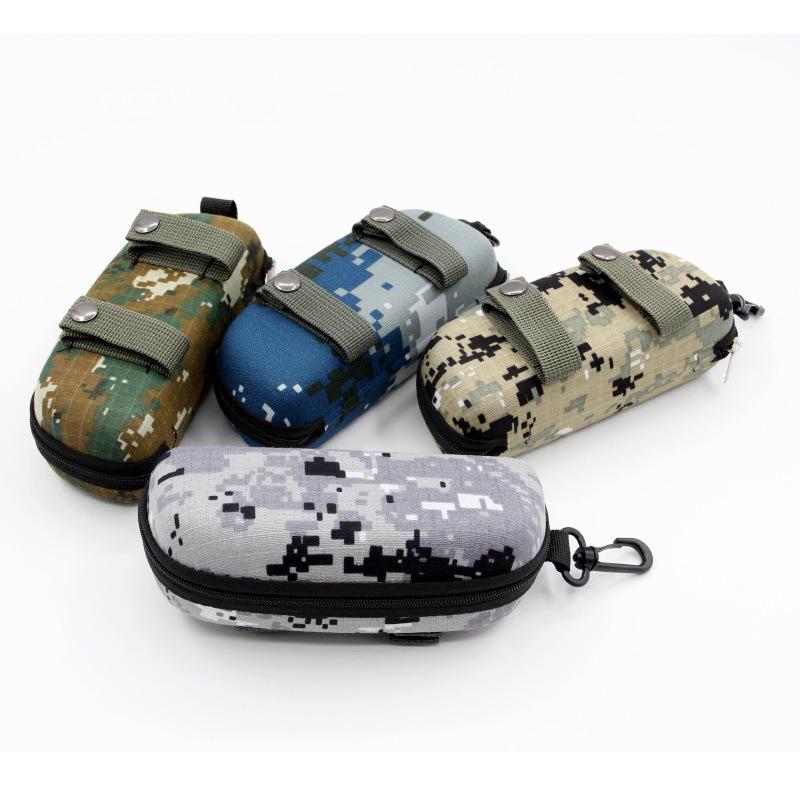 Camouflage Sunglasses Case Outdoor Portable Zipper Glasses Case EVA Sunglasses Organizer Storage Box For Outdoor Camping Hiking