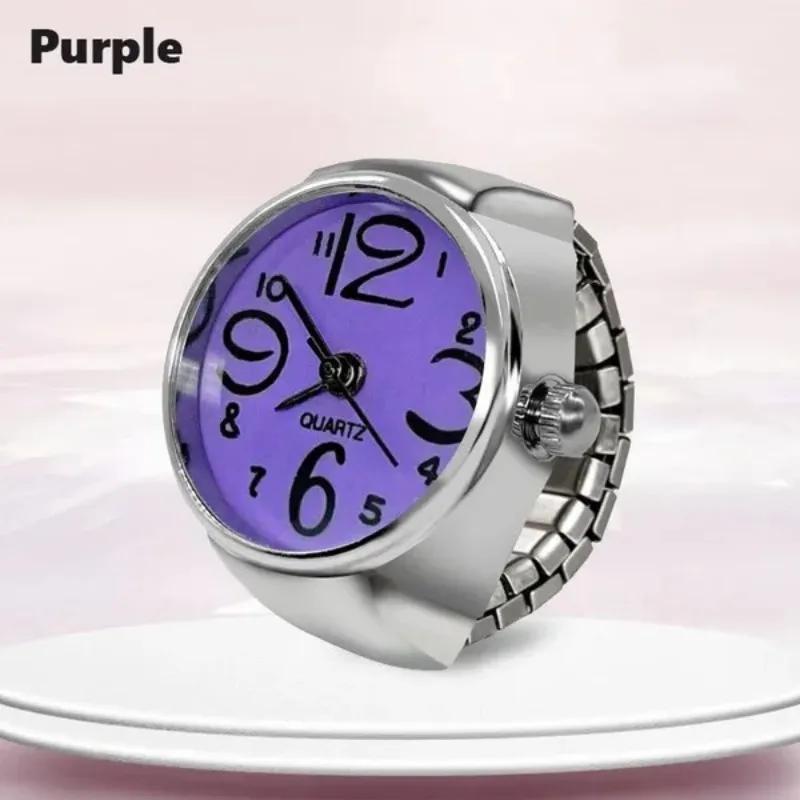 1 Pc Women Men Fashion Mini Ring Watch Vintage Personalized Quartz Finger Watch Rings Jewelry Gifts Accessories