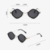 Unpolarisiert Neue Vintage Rhombus Punk Hip Hop Sonnenbrille Damen Koreanisch Quadratisch Kleiner Rahmen Metall Klein Persönlichkeit Verlauf Sonnenbrille Shades