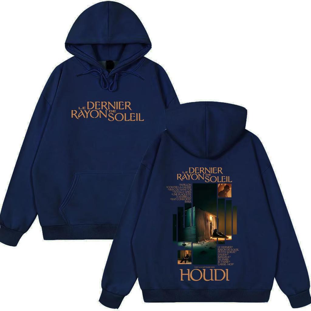 Rapper Houdi Le Dernier Rayon De Soleil Album 2026 Graphic Hoodies Men Women Fashion Pullover Long Soft Cotton Sweatshirt
