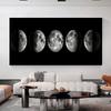 Moon Black And White Photography Bedside Decorative Painting, Canvas Poster, Modern Art, Ideal Gift For Bedroom Living Room Corridor, Wall Art,