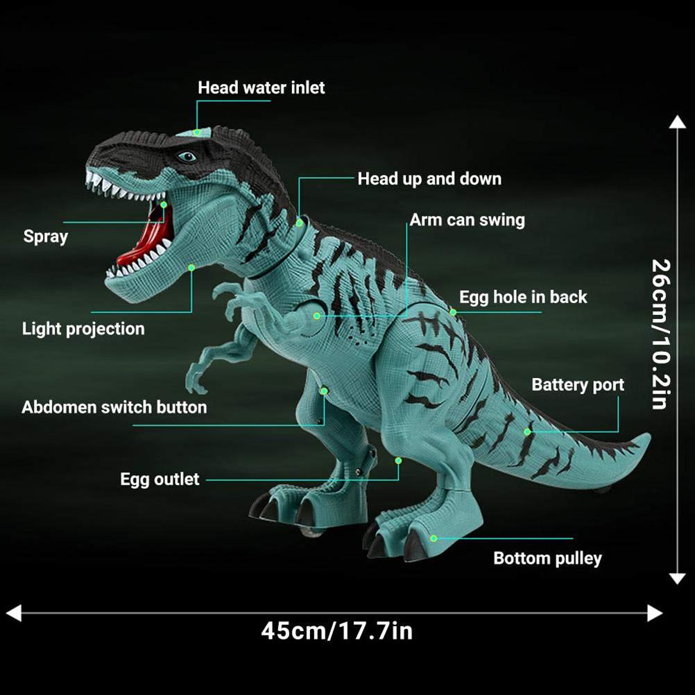 Electronic Walking Dinosaur with Projection Spraying Mist and Laying Eggs Action Dinosaur Toy