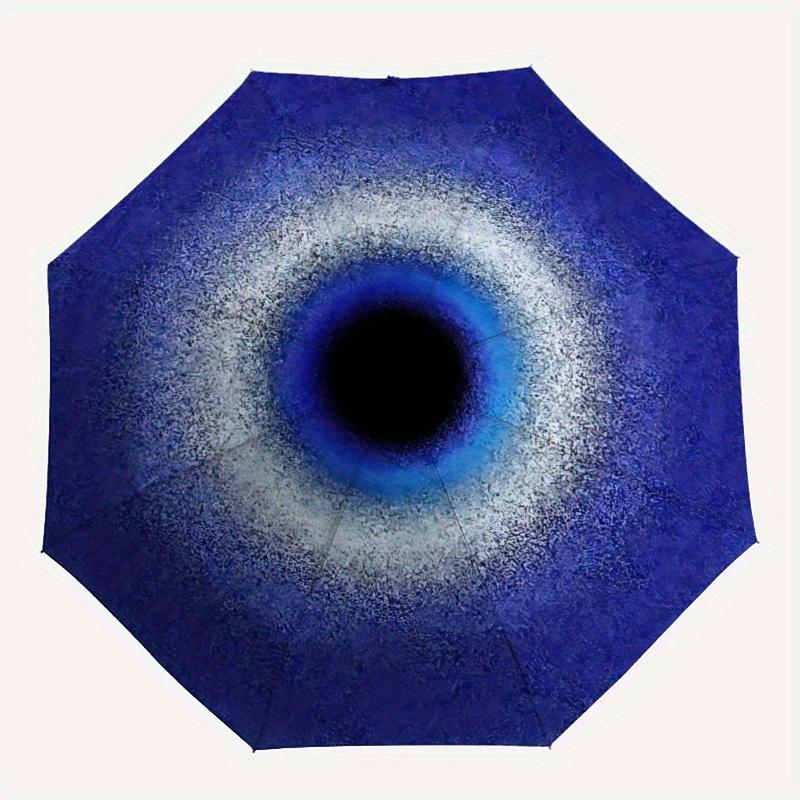 

1pc Eye Iris Automatic Open/close Folding Compact Umbrella, 8-Rib Sturdy Canopy, Lightweight Portable, Everyday Use, Gift, Outdoor Umbrella, Travel Es