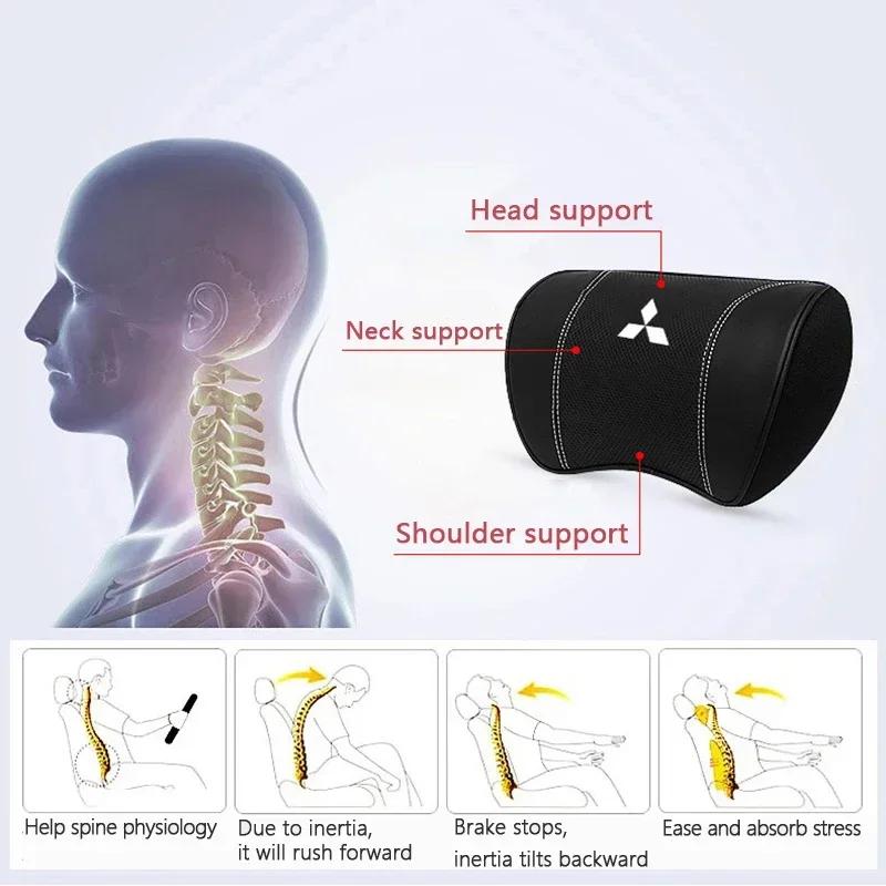 Headrest Pillow Car Neck Rest Head Support Cushion for Mitsubishi Pajero ASX Ralliart Eclipse Lancer 10 9 Outlander Galant UG2