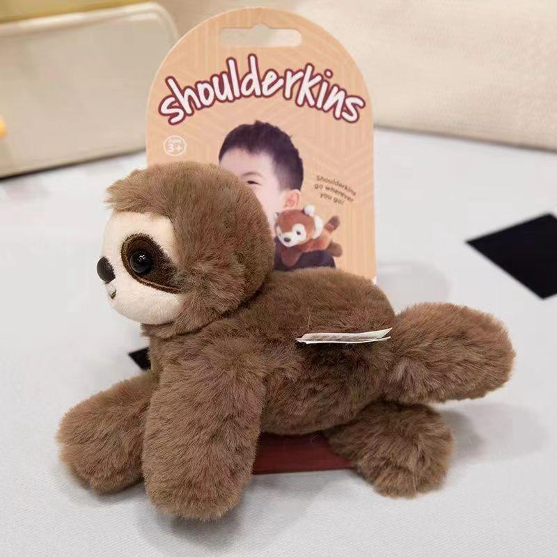 Shoulder Doll Magnetic Penguin Toy Giraffe Tiger Panda Sloth Children Gift Seal Doll Zoo