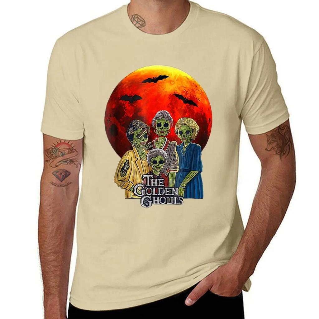 The Golden Ghouls TShirt Anime Tshirt Graphics Blacks Mens T Shirts